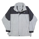 SHERPA Mens Grey & Black Outdoor Jacket L Polyester Blend Zip Pockets