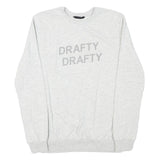 LCW CASUAL Mens Light Grey Sweatshirt S Crew Neck Cotton Blend Casual Pullover