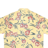 NATURAL ISSUE Mens Yellow & Red Floral Shirt XL Lightweight Cotton Blend Summer