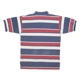 TIMBERLAND Mens Blue & Red Striped Polo Shirt M Cotton Blend Casual
