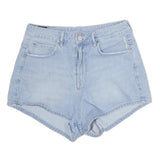 LEE Womens Shorts Blue Casual Denim S W30 High Waist Summer