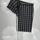 Dickies Checked Shorts - 36W 10L Black & White Cotton Blend