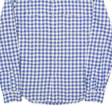 LEVI'S Mens Blue & White Checked Shirt M Western Style Button Long Sleeve