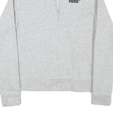 PUMA Mens Grey 1/4 Zip Sweatshirt S Cotton Blend Pullover Casual Activewear