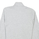 PUMA Mens Grey 1/4 Zip Sweatshirt S Cotton Blend Pullover Casual Activewear