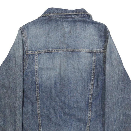 OSH KOSH Boys Blue Denim Cotton Jacket L Button Plain Classic Fit