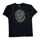 Canadiens Old Time Hockey Graphic T-Shirt - Medium Black Cotton