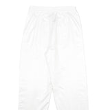 CHAMPION Mens Joggers White & Black S W24 L28 Logo Tape Casual Bottoms