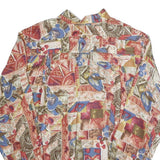 PACIFIC LINE Womens Printed Shirt Long Sleeve Collared M Vintage Pattern Top