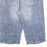 BCP Mens Blue Denim Casual Shorts 2XL W42 Cotton Blend Relaxed Fit