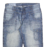 TOM TOMPSON Mens Denim Blue Casual Shorts L W36 Comfortable Cotton Blend