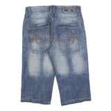 TOM TOMPSON Mens Denim Blue Casual Shorts L W36 Comfortable Cotton Blend