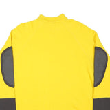 CACTUS Mens Yellow & Charcoal Ski And Board 1/4 Zip Sweatshirt S Pullover Cotton