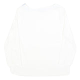 TOMMY HILFIGER Womens White Plain Crew Neck Basic Knit Jumper XL Cotton Blend