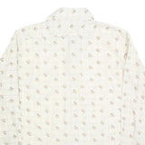 CARRIGE HOUSE Mens Cream & Brown Floral Cotton Blend Shirt L Lightweight Checked