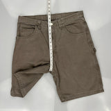 Wrangler Carpenter Shorts - 34W 10L Brown Cotton