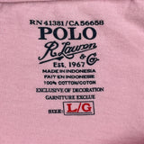Polo By Ralph Lauren T-Shirt - Large Pink Cotton