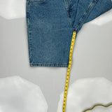 Relaxed Fit Wrangler Denim Shorts - 34W 10L Blue Cotton