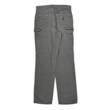 Durable Workwear Carhartt Cargo Carpenter Pants - 30W 34L Gray Cotton