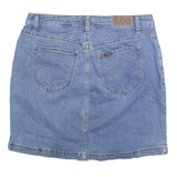 LEE Womens Blue Denim Mini Cotton Skirt M Casual Summer Classic Fit Zip