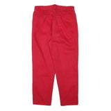 Womens Red Relaxed Jeans Cotton Blend W31 L26 Zip Pocket Detail
