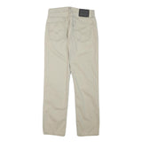 LEVI'S Mens Beige Cotton Blend Regular Straight Trousers W28 L28 Casual Zip