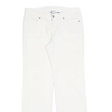 COLUMBIA Womens Cotton Blend White Regular Straight Trousers W30 L30 Comfortable