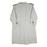 EB COMPANY Mens Cream Classic Trench Jacket L Cotton Blend Double Breasted