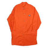 Womens Orange Button Cotton Blend Classic Long Sleeve Jacket L Workwear