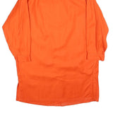 Womens Orange Button Cotton Blend Classic Long Sleeve Jacket L Workwear