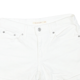 LEVI'S Womens White Casual Shorts XS W27 Cotton Blend Mid Length