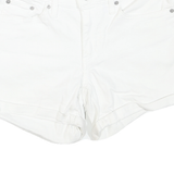 LEVI'S Womens White Casual Shorts XS W27 Cotton Blend Mid Length
