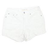 LEVI'S Womens White Casual Shorts XS W27 Cotton Blend Mid Length