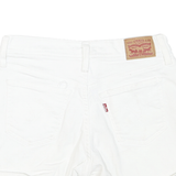 LEVI'S Womens White Casual Shorts XS W27 Cotton Blend Mid Length