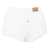 LEVI'S Womens White Casual Shorts XS W27 Cotton Blend Mid Length