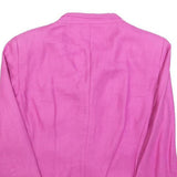 MAX MARA Womens Pink Jacket M Woven Button Plain Tailored Classic