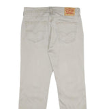 LEVI'S Mens Regular Beige Trousers W32 L32 Cotton Blend Zip Classic Straight