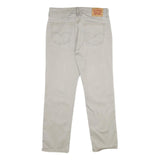 LEVI'S Mens Regular Beige Trousers W32 L32 Cotton Blend Zip Classic Straight