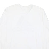 ADIDAS Mens White & Black Logo Modern T-Shirt L Long Sleeve Crew Neck Cotton