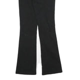 DICKIES Womens Black Cotton Slim Flared Trousers W25 L31 Classic Workwear