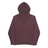 ALPHA INDUSTRIES Mens Maroon Hoodie S Cotton Blend Casual Pullover Style