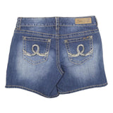 7 FOR ALL MANKIND Womens Denim Blue Shorts UK 12 W32 Casual Cotton Blend
