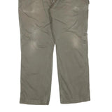 CARHARTT Mens Regular Fit Beige Workwear Trousers W38 L30 Cotton Blend Zip