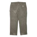 CARHARTT Mens Regular Fit Beige Workwear Trousers W38 L30 Cotton Blend Zip