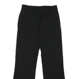 BRUNEX Womens Black Regular Fit Wide-Leg Cotton Blend Trousers W28 L28 Zip