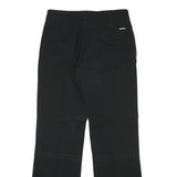 BRUNEX Womens Black Regular Fit Wide-Leg Cotton Blend Trousers W28 L28 Zip