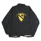LUNA PIER Mens Black Yellow 1st Cavalry Division Button Jacket XL Polyester