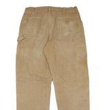 CARHARTT Mens Cotton Blend Beige Straight Regular W30 L32 Workwear Trousers