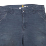 CARHARTT Mens Shorts Blue Relaxed Fit Casual L W36 Workwear Cotton Blend