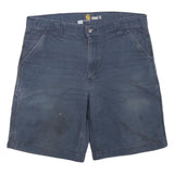 CARHARTT Mens Shorts Blue Relaxed Fit Casual L W36 Workwear Cotton Blend